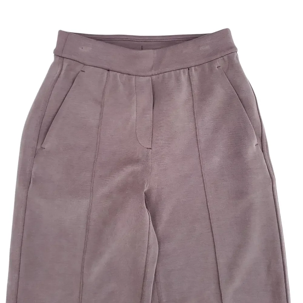 Lululemon Softstreme Pintuck Mid-Rise Pant Beige Yoga Lounge Casual Sz XXXS